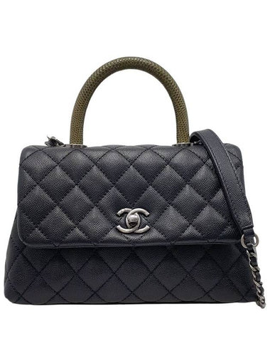 Women s A92990 Caviar Skin Coco Handle Small Flap Tote Bag Strap - CHANEL - BALAAN 1