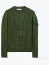 Waffen Patch Wool Knit Top Olive - STONE ISLAND - BALAAN 2