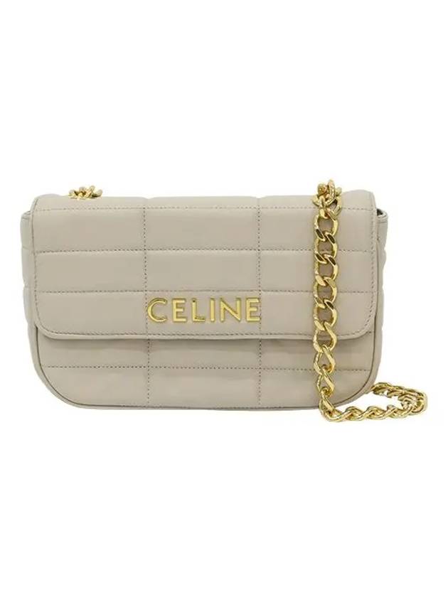 gold monochrome matelass? shoulder bag trench - CELINE - BALAAN.