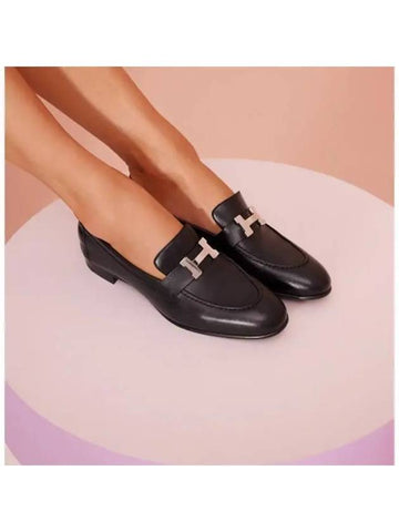 Women s Paris Loafer Black Silver Medal - HERMES - BALAAN 1