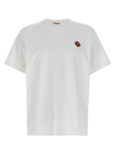 Pop Embroidered Cotton Short Sleeve T-Shirt White - KENZO - BALAAN 1