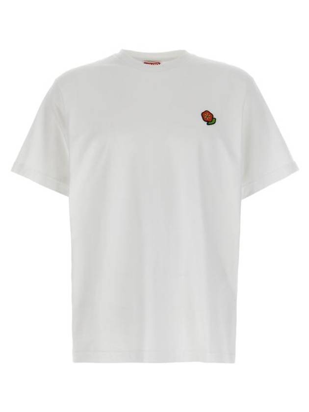 Pop Embroidered Cotton Short Sleeve T-Shirt White - KENZO - BALAAN 1