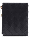 Intrecciato Zipper Small Half Wallet Black - BOTTEGA VENETA - BALAAN 5