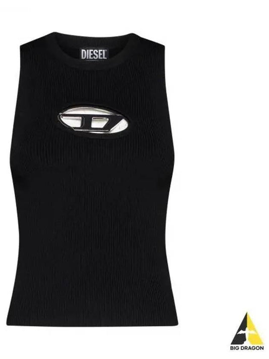 M Onerva Logo Plaque Cut Out Sleeveless Black - DIESEL - BALAAN 2