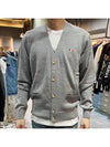 Tricolor Fox Patch Classic Cardigan Grey Melange - MAISON KITSUNE - BALAAN 3