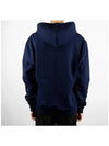 Small Heart Logo Cotton Hoodie Blue - AMI - BALAAN 5