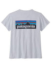 Women's P 6 Logo Short Sleeve T-Shirt White - PATAGONIA - BALAAN 3