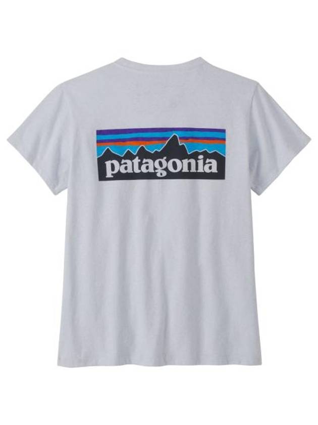 Women's P 6 Logo Short Sleeve T-Shirt White - PATAGONIA - BALAAN 3