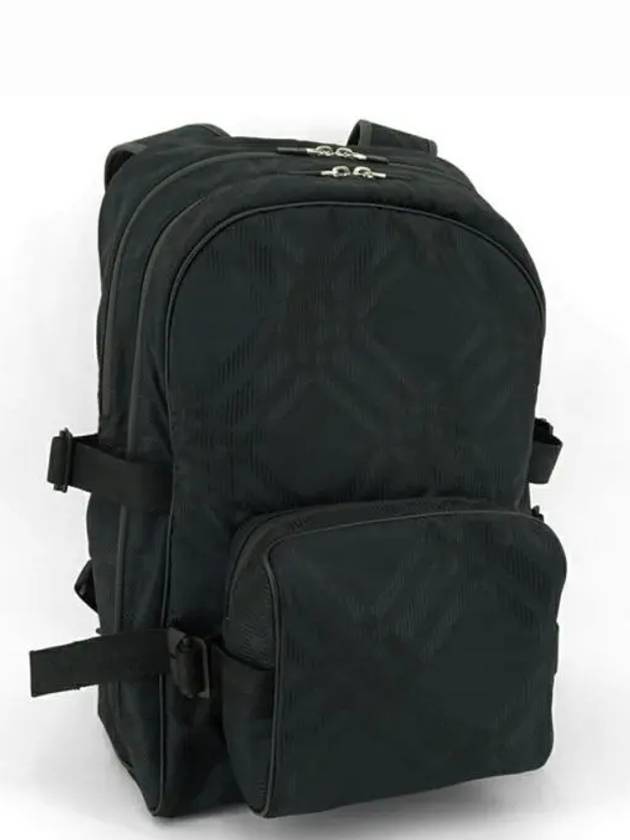 Check Print Jacquard Backpack Black - BURBERRY - BALAAN 2