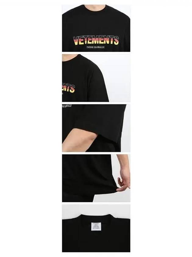 Logo Print Short Sleeve T-Shirt Black - VETEMENTS - BALAAN 4