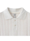 Lace Pique Short Sleeve Shirt Ivory - NOIRER - BALAAN 5