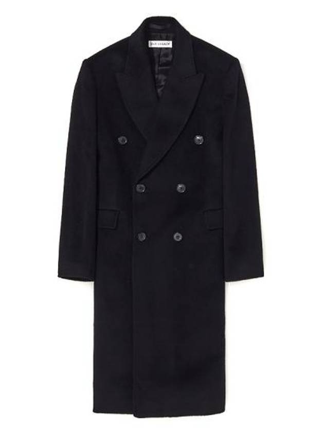 Men's Hairy Wool Whale Double Coat Black - OUR LEGACY - BALAAN 2