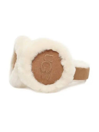 Sheepskin embroidered logo earmuff 20955 CHESTNUT - UGG - BALAAN 1