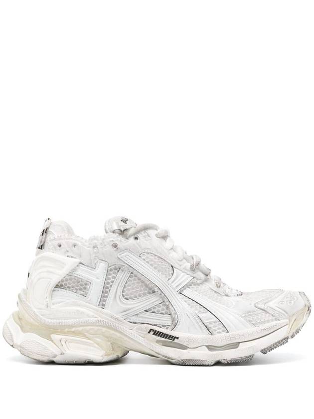 Runner Embroidered Logo Low Top Sneakers White - BALENCIAGA - BALAAN 2