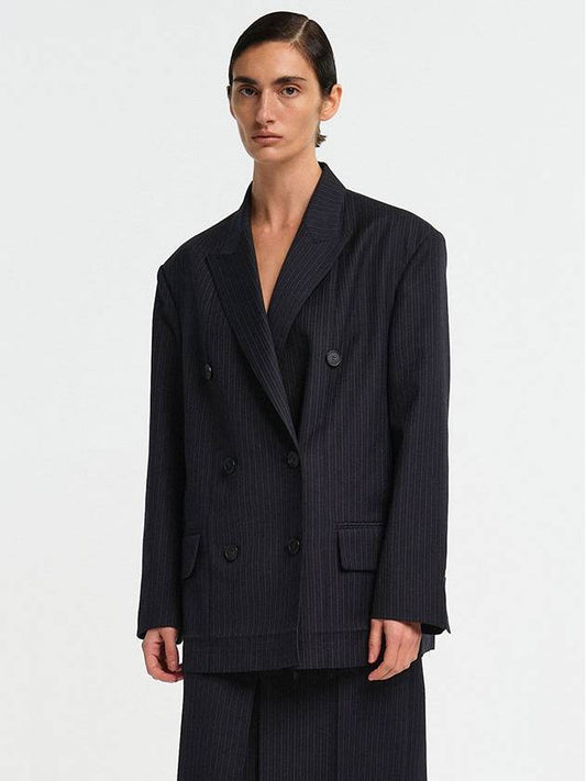 STRIPED CUTOUT JACKET_NAVY - MAGJAY - BALAAN 1