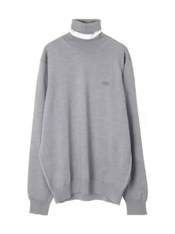 Knit turtleneck merino wool sweater - LACOSTE - BALAAN 1