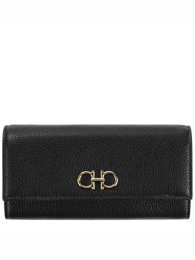 Gancini Chain Long Wallet Black - SALVATORE FERRAGAMO - BALAAN 2