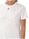 Embroided ORB Peru Short Sleeve T-Shirt White - VIVIENNE WESTWOOD - BALAAN 4