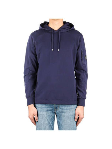 Lens Wappen Light Fleece Hoodie Navy - CP COMPANY - BALAAN 1