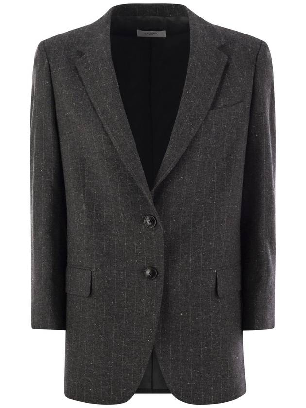 ANTONIA - Single-breasted jacket in wool blend - SAULINA - BALAAN 1