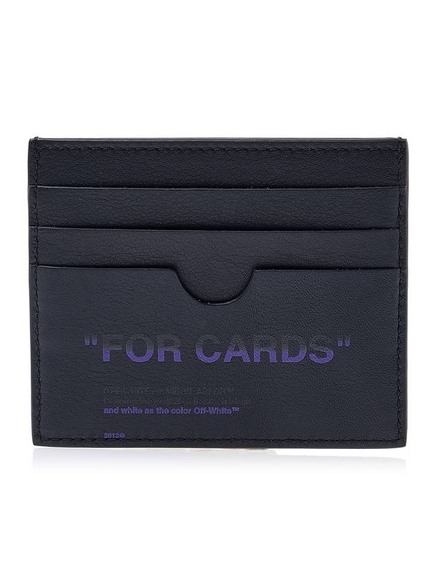 Quote Leather Card Wallet Black - OFF WHITE - BALAAN 1