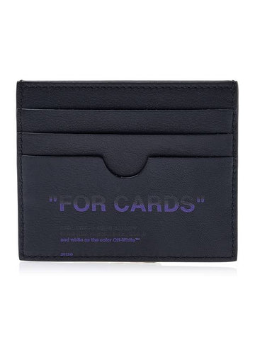 Quote Leather Card Wallet Black - OFF WHITE - BALAAN 1