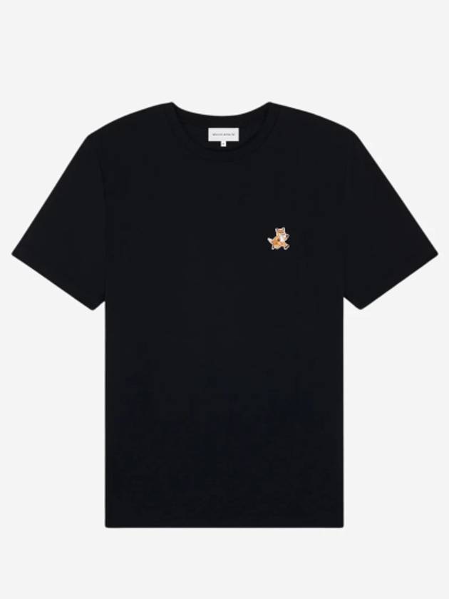 Speedy Fox Patch Comfort Short Sleeve T-Shirt Black - MAISON KITSUNE - BALAAN 3