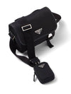 Re-Nylon Saffiano Leather Cross Bag Black - PRADA - BALAAN 5