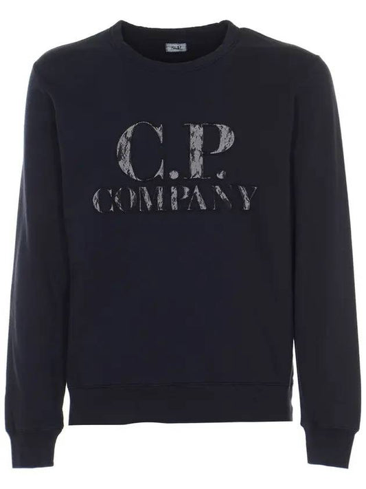 Logo Cotton Sweatshirt Navy - CP COMPANY - BALAAN 1