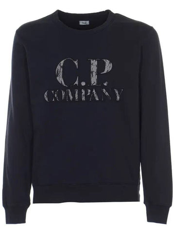 Logo Cotton Sweatshirt Navy - CP COMPANY - BALAAN 1