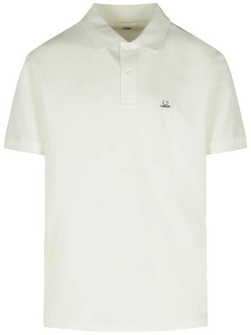 C.P. Company White Cotton Polo Shirt - CP COMPANY - BALAAN 1