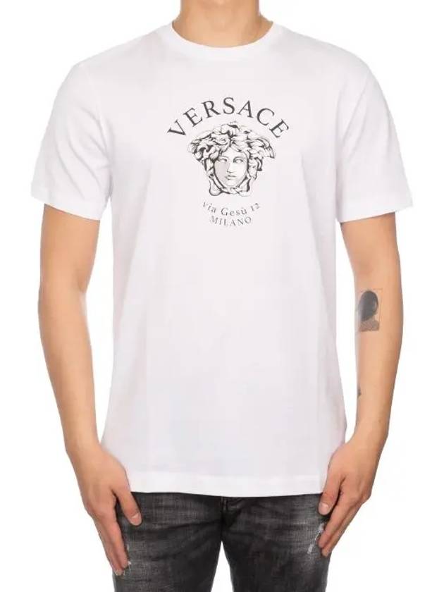 Medusa Logo Short Sleeve T Shirt White A88659 A228806 - VERSACE - BALAAN 2