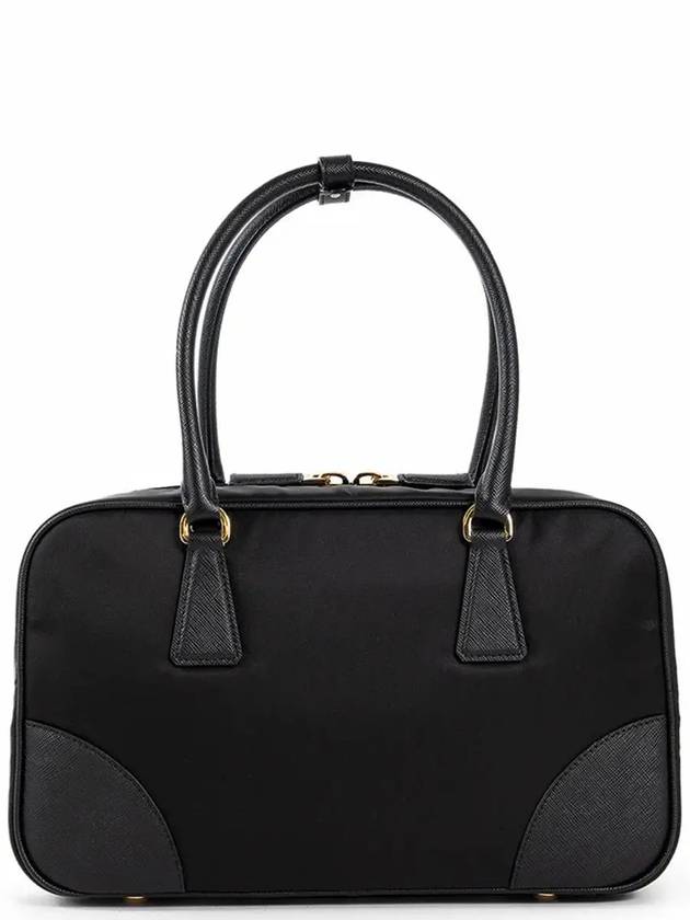 Re-Edition 1978 Re-Nylon Saffiano Leather Medium Tote Bag Black - PRADA - BALAAN 4