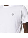 Organic Cotton Short Sleeve T-Shirt White - STONE ISLAND - BALAAN 5