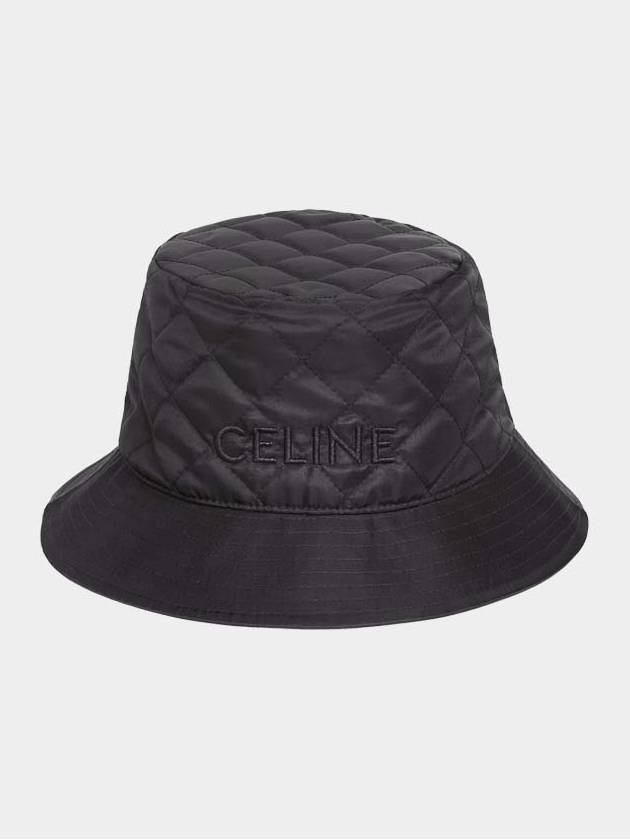 Women s Quilted Logo Bucket Hat Bungeoji Black 2AUB0495M G263 - CELINE - BALAAN 1