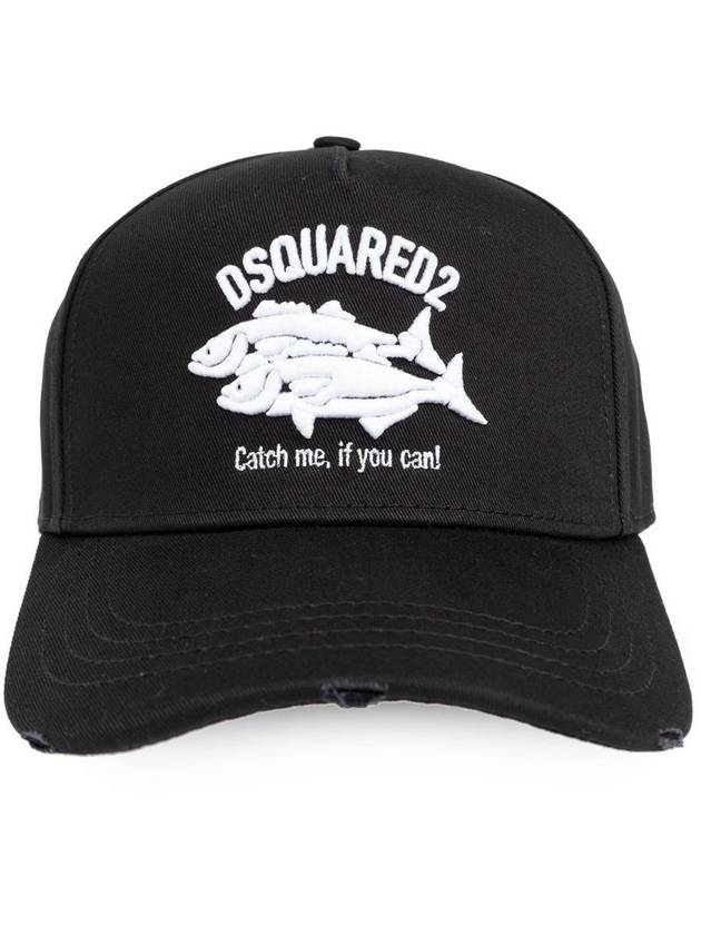 DSQUARED2 Embroidered-Logo Cotton Cap - DSQUARED2 - BALAAN 1