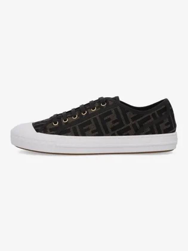 FF motif jacquard low top sneakers brown - FENDI - BALAAN 2