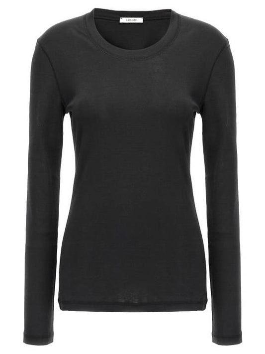 Rib Jersey Long Sleeve T Shirt Squid Ink - LEMAIRE - BALAAN 1