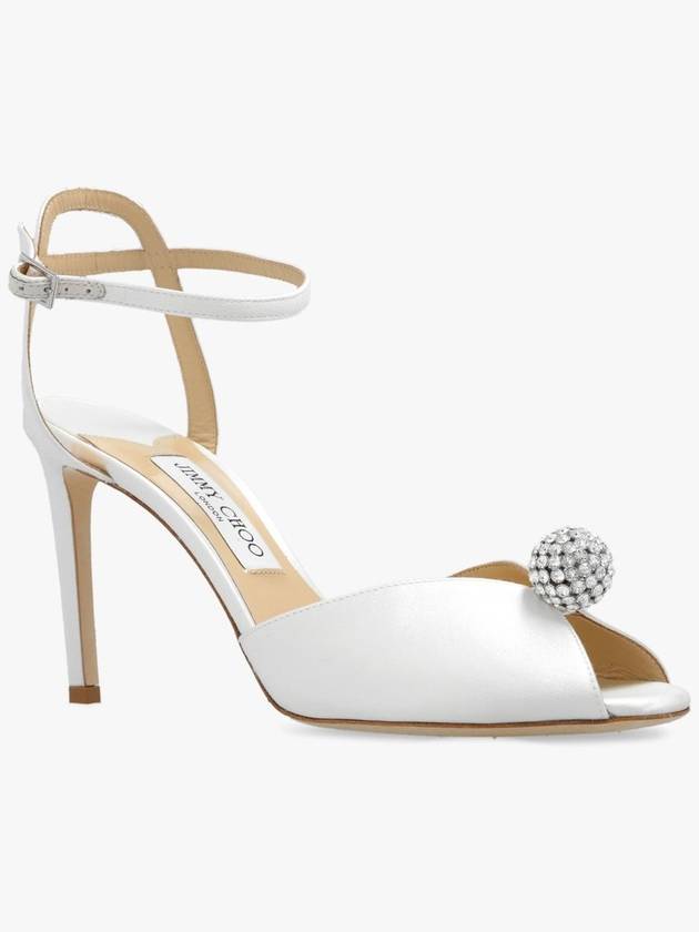 Jimmy Choo ‘Sacora’ Heeled Sandals, Women's, White - JIMMY CHOO - BALAAN 4