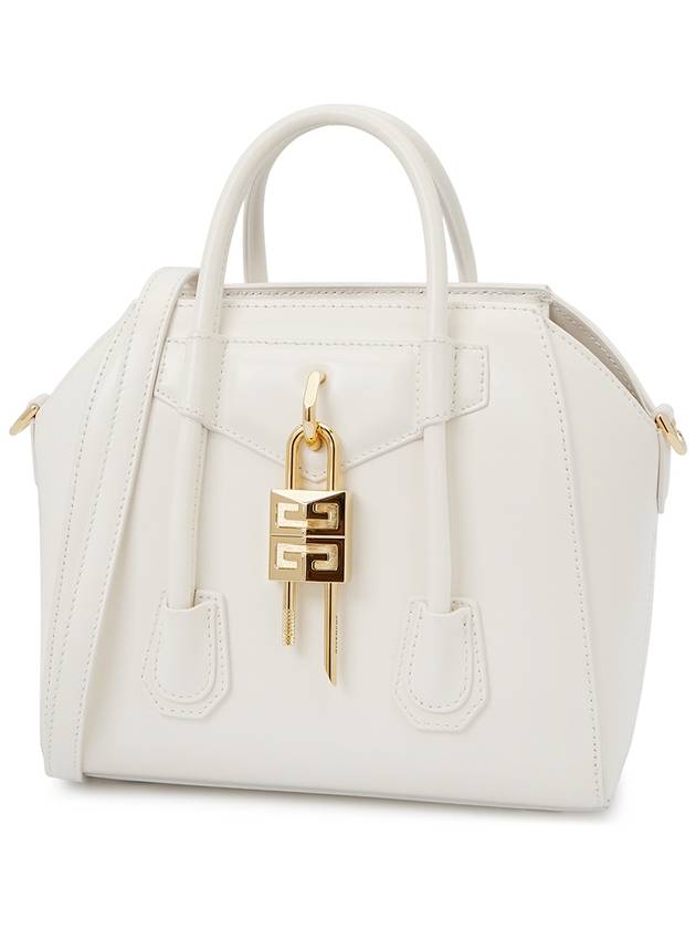 Antigona Lock Mini Cross Bag White - GIVENCHY - BALAAN 3