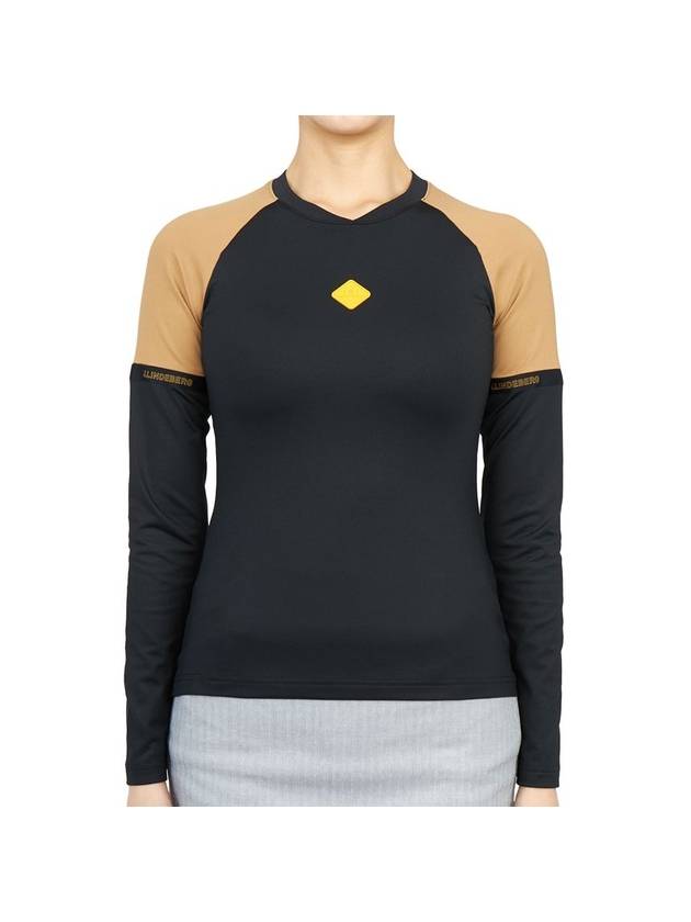 Sienna Slim Fit Long Sleeve T-Shirt Black - J.LINDEBERG - BALAAN 1