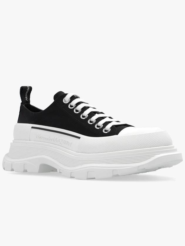 Tread Slick Low Top Sneakers Black White - ALEXANDER MCQUEEN - BALAAN 5