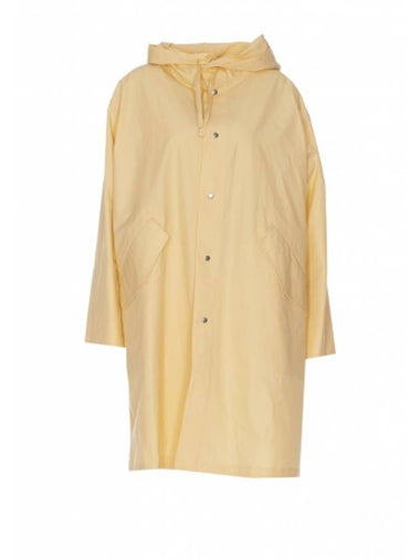 Back Logo Print Hooded Parka Yellow - JIL SANDER - BALAAN 1