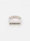 Engraved Palladium Plated Signet Ring Silver - BURBERRY - BALAAN 3