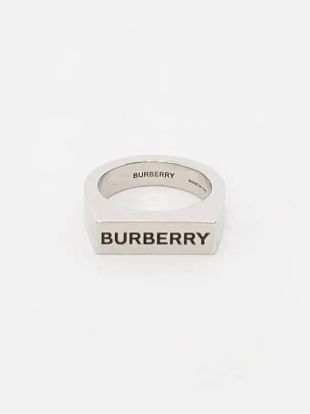 engraved palladium-plated signet ring 8064271 - BURBERRY - BALAAN 3