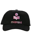 Tyrone logo embroidered ball cap black - ISABEL MARANT - BALAAN.