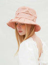 Wrinkle Tuck Bucket Hat Prada Peach - BROWN HAT - BALAAN 1