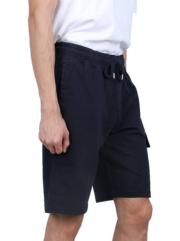 Light Fleece Utility Shorts Navy - CP COMPANY - BALAAN 4