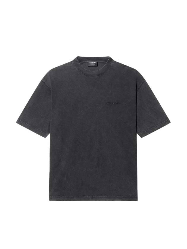 Logo Medium Fit Short Sleeve T-shirt Black - BALENCIAGA - BALAAN 1