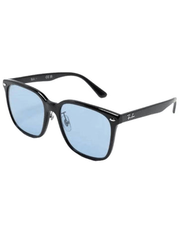 Eyewear Washed Lens Square Sunglasses Light Blue Black - RAY-BAN - BALAAN 1